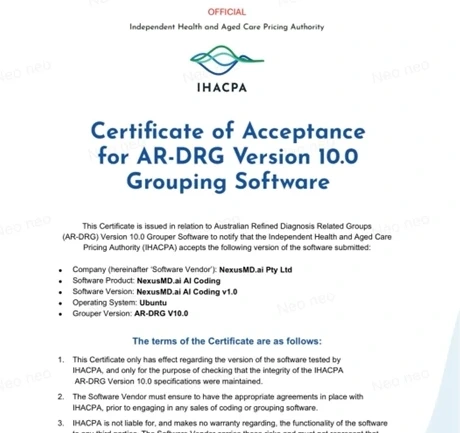 IHACPA certificate / logo