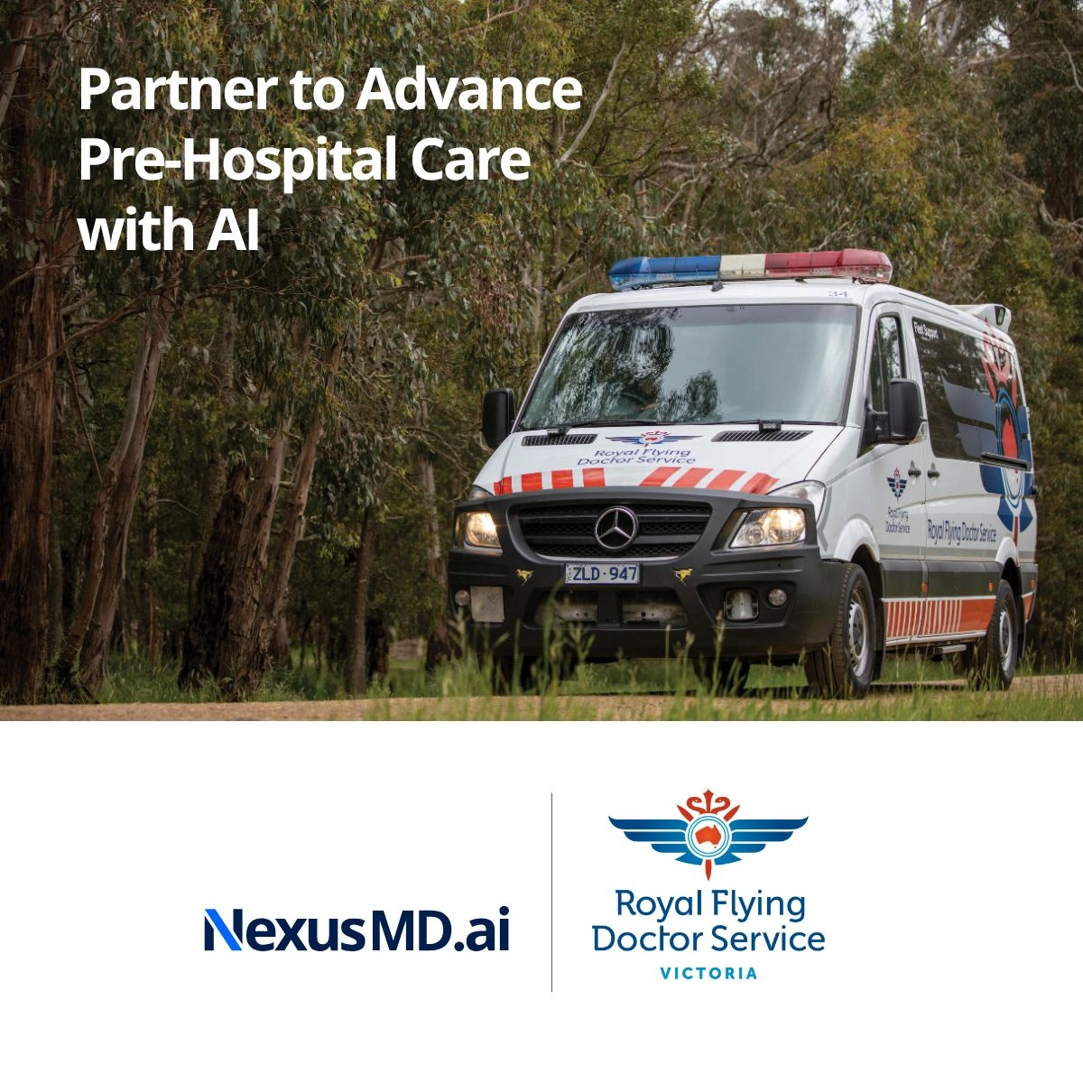 RFDS Victoria partnership photo — pre-hospital scene